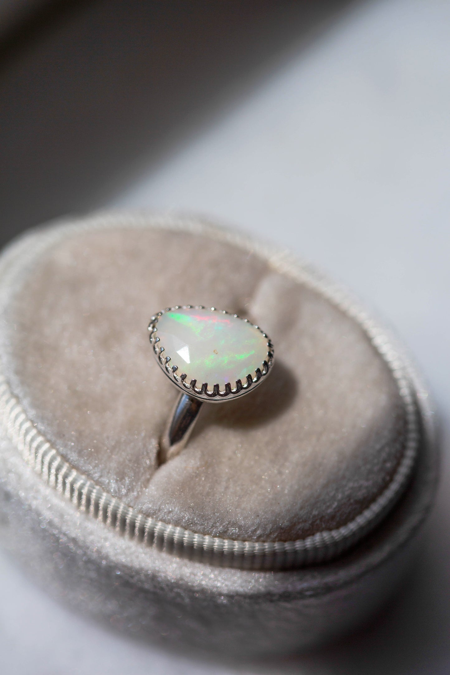 Size 8  |  Simple Opal Ring | #23