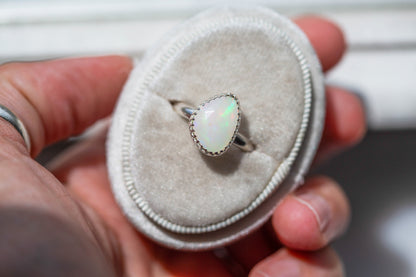 Size 8  |  Simple Opal Ring | #23