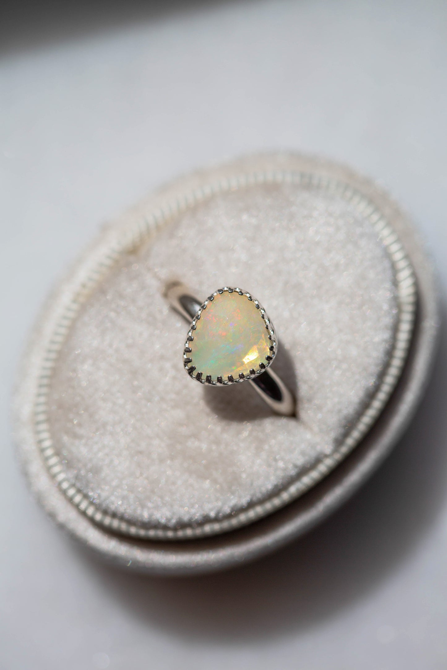 Size 8.5  |  Simple Opal Ring | #26