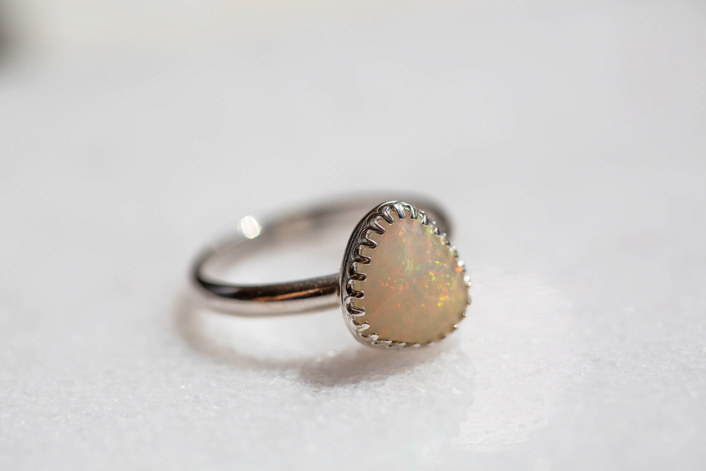 Size 8.5  |  Simple Opal Ring | #26