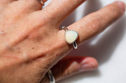 Size 8.5  |  Simple Opal Ring | #26