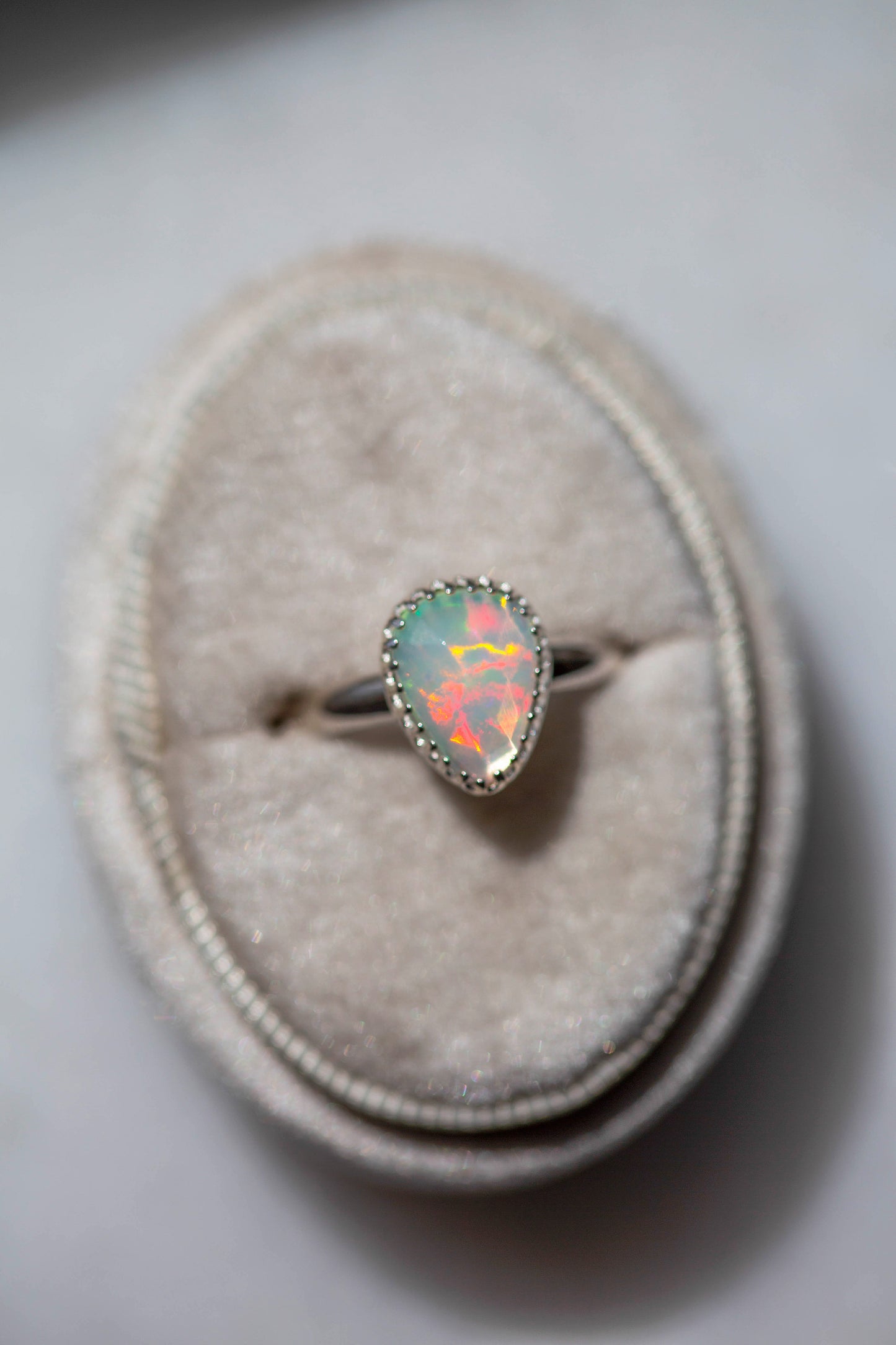 Size 8  |  Simple Opal Ring | #30