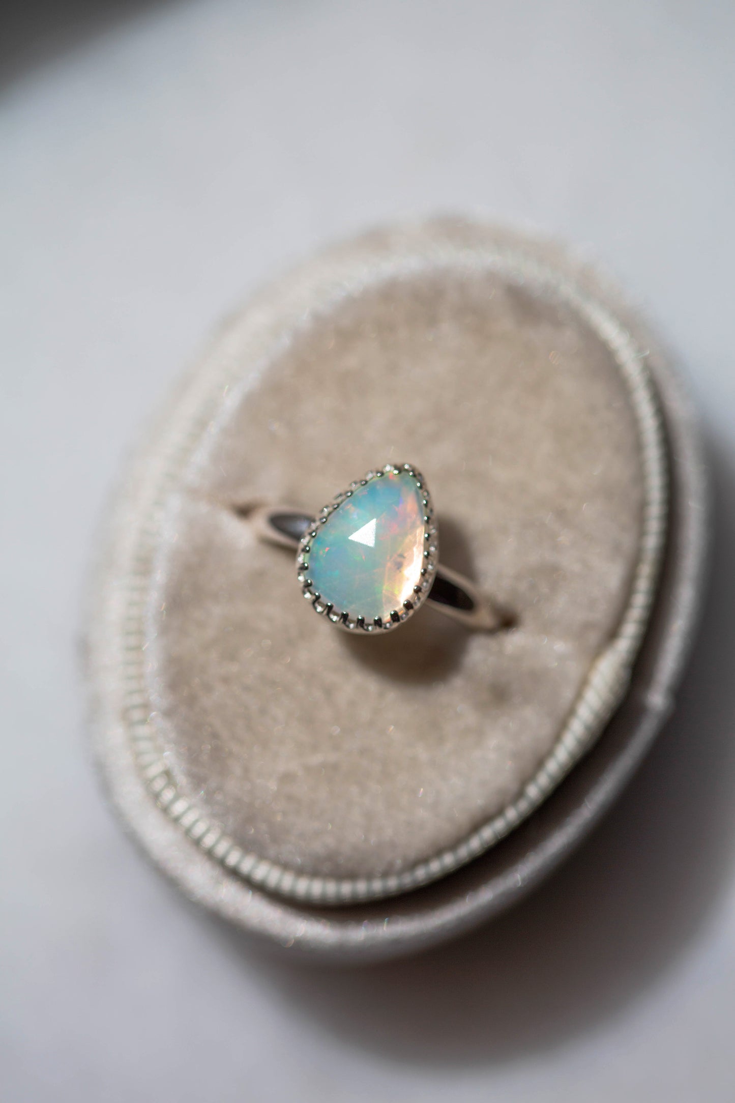 Size 8  |  Simple Opal Ring | #30