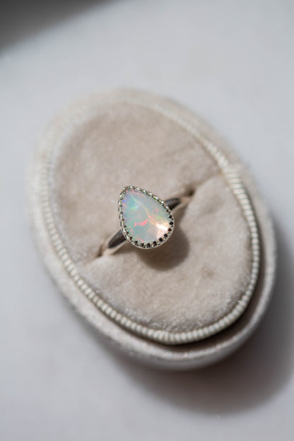 Size 8  |  Simple Opal Ring | #30